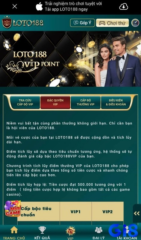 Khách hàng VIP tại Loto188 nhận nhiều ưu đãi hấp dẫn