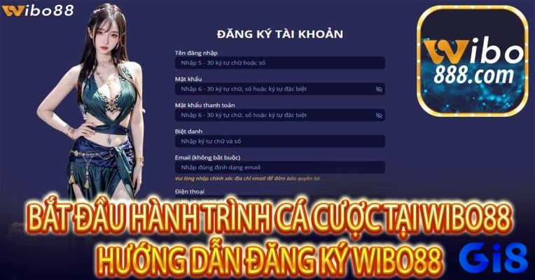 Nhập thông tin đăng nhập wibo88 tại các trường yêu cầu